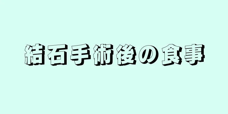 結石手術後の食事