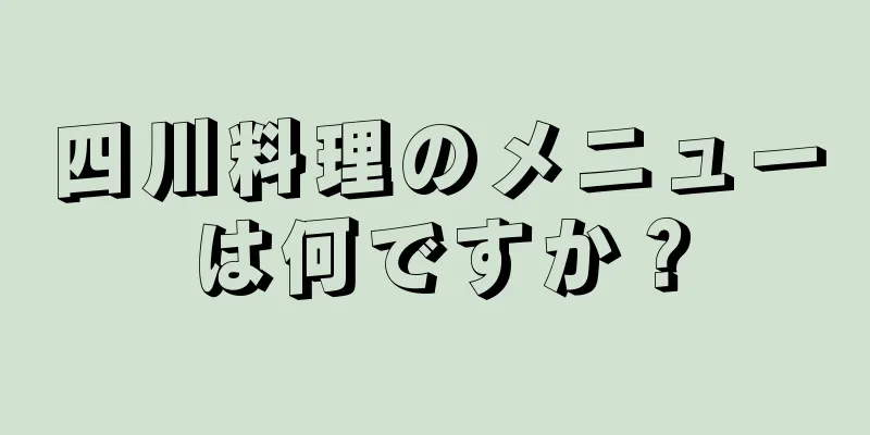 四川料理のメニューは何ですか？
