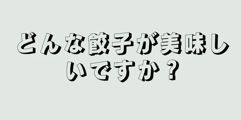 どんな餃子が美味しいですか？