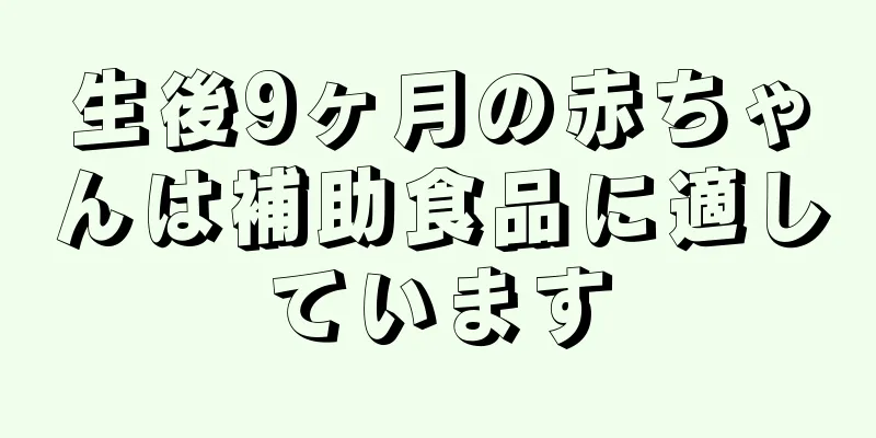 生後9ヶ月の赤ちゃんは補助食品に適しています