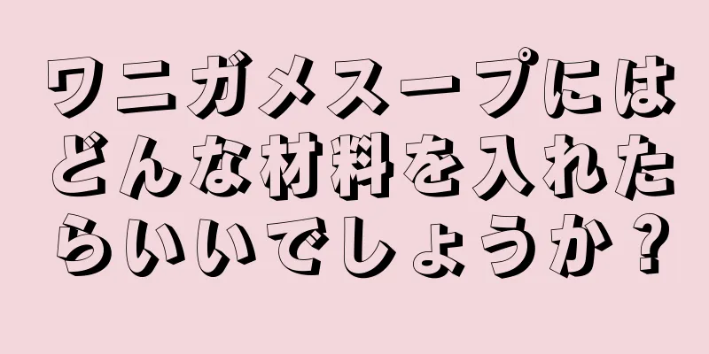 ワニガメスープにはどんな材料を入れたらいいでしょうか？