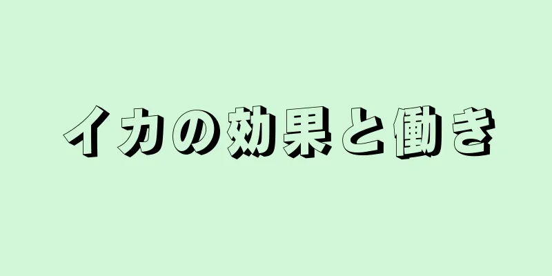 イカの効果と働き