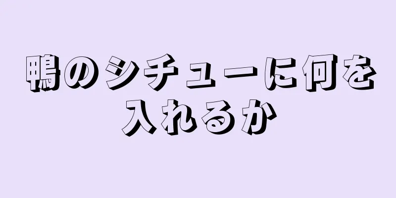 鴨のシチューに何を入れるか