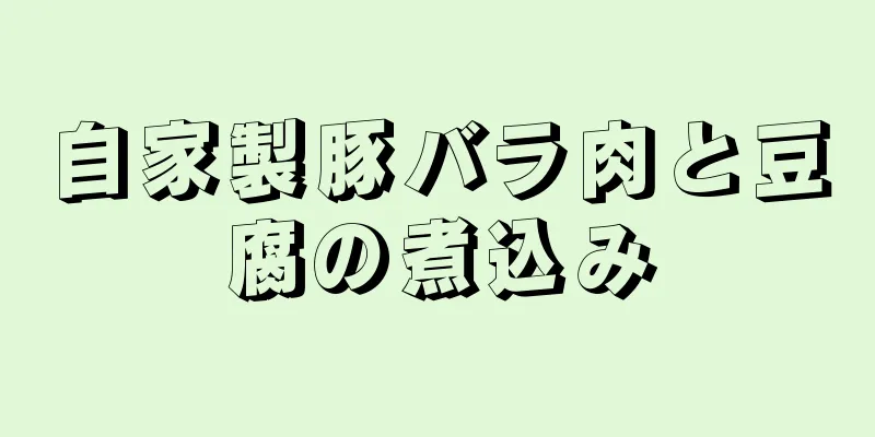 自家製豚バラ肉と豆腐の煮込み