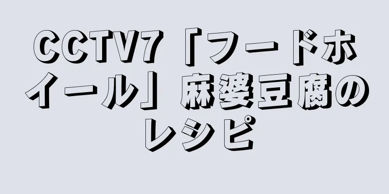 CCTV7「フードホイール」麻婆豆腐のレシピ