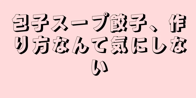 包子スープ餃子、作り方なんて気にしない