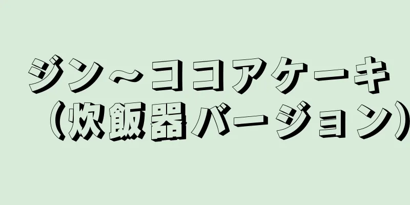 ジン〜ココアケーキ（炊飯器バージョン）