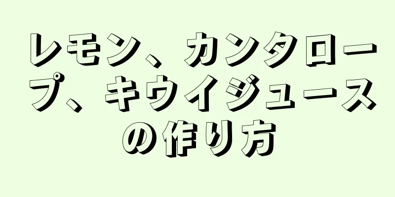 レモン、カンタロープ、キウイジュースの作り方