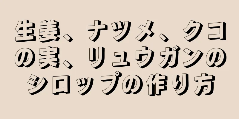 生姜、ナツメ、クコの実、リュウガンのシロップの作り方