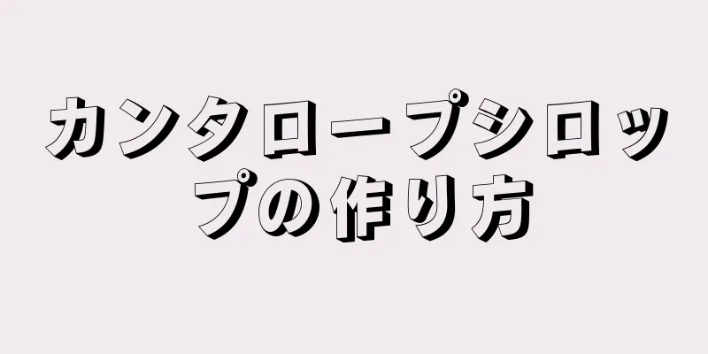 カンタロープシロップの作り方