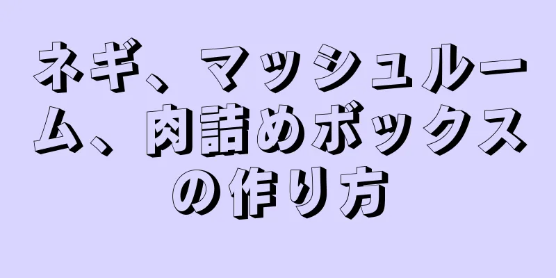 ネギ、マッシュルーム、肉詰めボックスの作り方