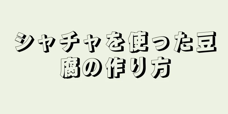 シャチャを使った豆腐の作り方
