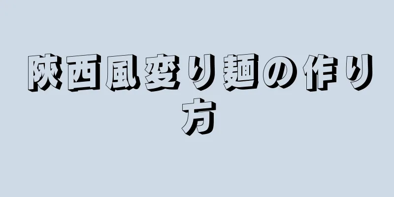 陝西風変り麺の作り方