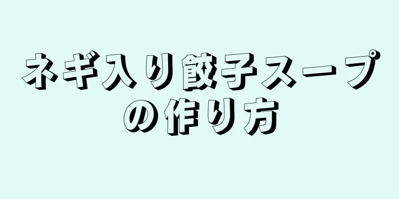 ネギ入り餃子スープの作り方