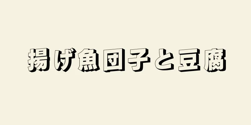 揚げ魚団子と豆腐