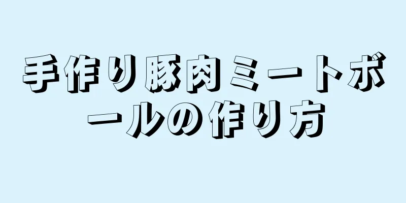 手作り豚肉ミートボールの作り方