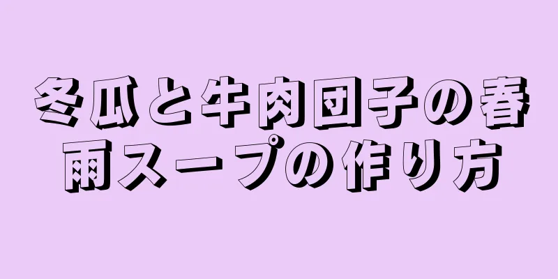冬瓜と牛肉団子の春雨スープの作り方