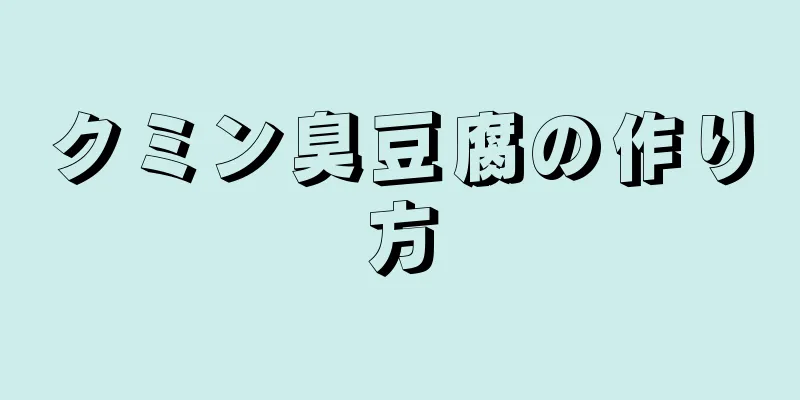 クミン臭豆腐の作り方