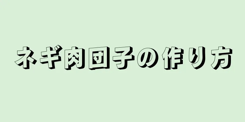 ネギ肉団子の作り方