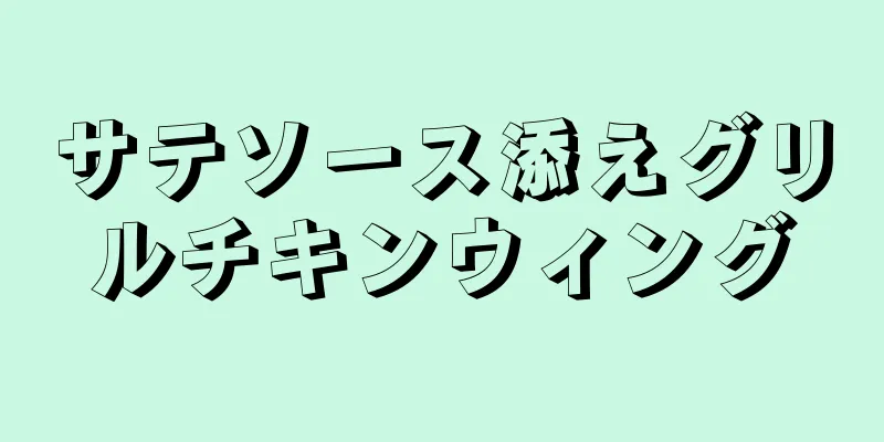 サテソース添えグリルチキンウィング