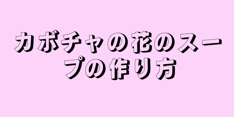 カボチャの花のスープの作り方