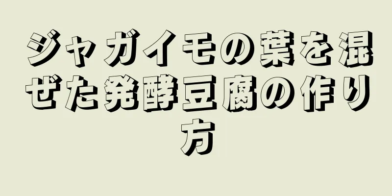 ジャガイモの葉を混ぜた発酵豆腐の作り方