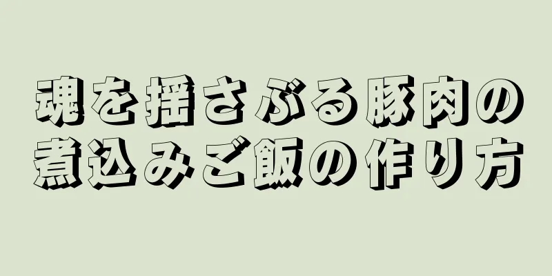 魂を揺さぶる豚肉の煮込みご飯の作り方