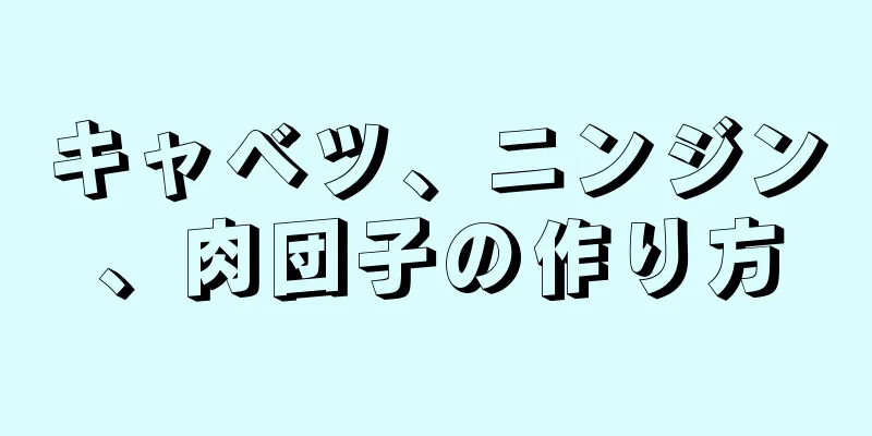 キャベツ、ニンジン、肉団子の作り方