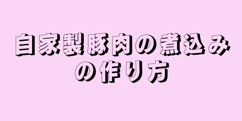自家製豚肉の煮込みの作り方