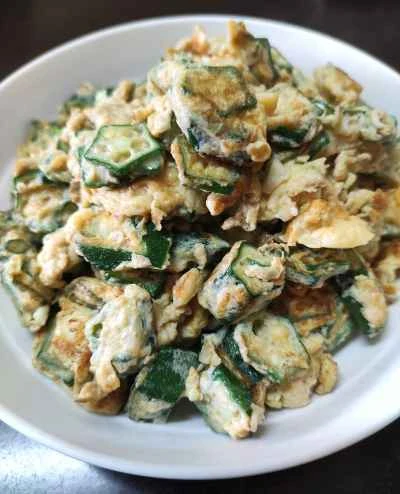 オクラと卵の炒め物のレシピ