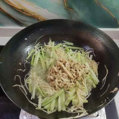 豚肉とカラシナの炒め物の作り方：5