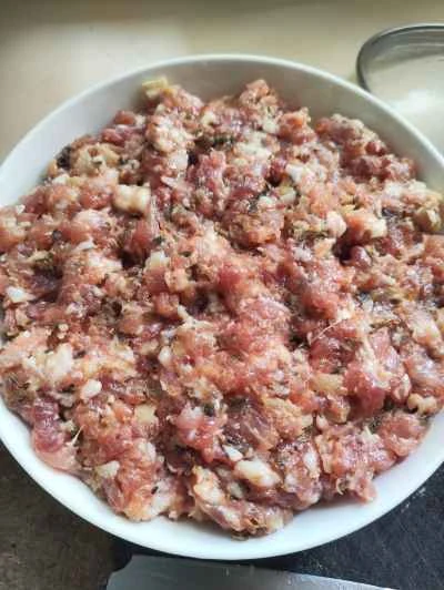 ピクルスにしたマスタードグリーン入り蒸し豚パテの作り方：7