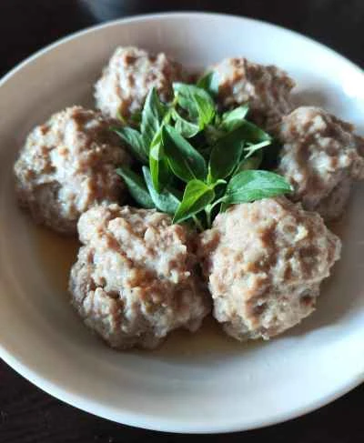 蒸し豚肉ミートボールのレシピ手順：6