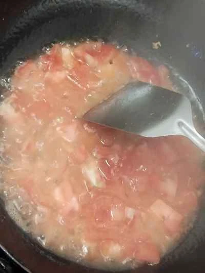 トマト入りスクランブルエッグの作り方：12