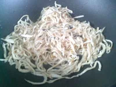 千切り大根と卵の炒め物の作り方：7