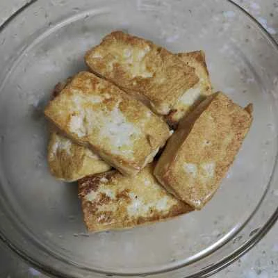 豆腐とニラの炒め物の作り方：7