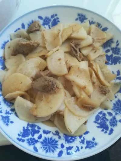 羊肉と水菜の炒め物の作り方：6