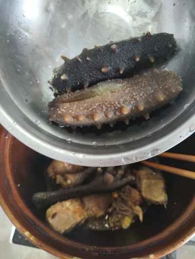 ナマコ入り鶏肉の煮込みの作り方：5