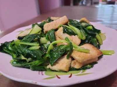 白黒キャベツ入り豆腐炒めの作り方：5