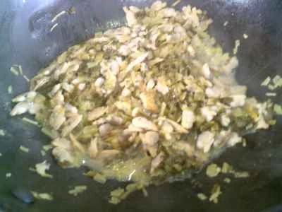 アサリと漬物炒めの作り方：8