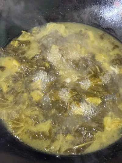 ザワークラウトと魚と牛肉のコンボの作り方：7