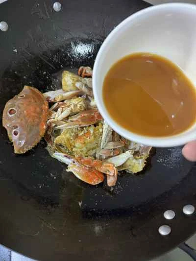 わさびバターカニの作り方：12