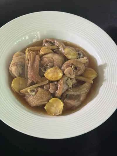 蒸し鶏と栗のレシピ手順：10