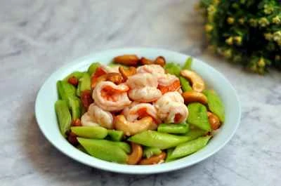 キュウリ、カシューナッツ、エビの作り方：11