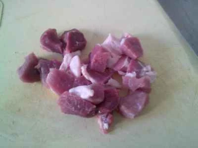 ひき肉入り蒸し毛ガニの作り方：2