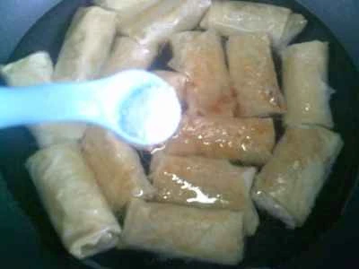 豆腐の皮の煮込み巻きを作る手順：14