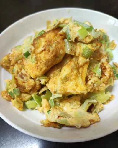 ネギ入りスクランブルエッグのレシピ