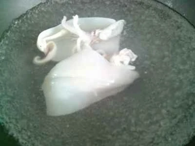 イカとスクランブルエッグの作り方：3