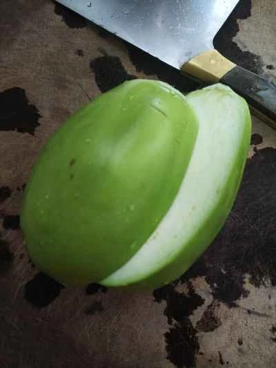 緑ナスの煮込みの作り方：1