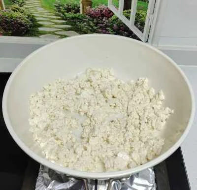 赤唐辛子入り豆腐炒めの作り方：3